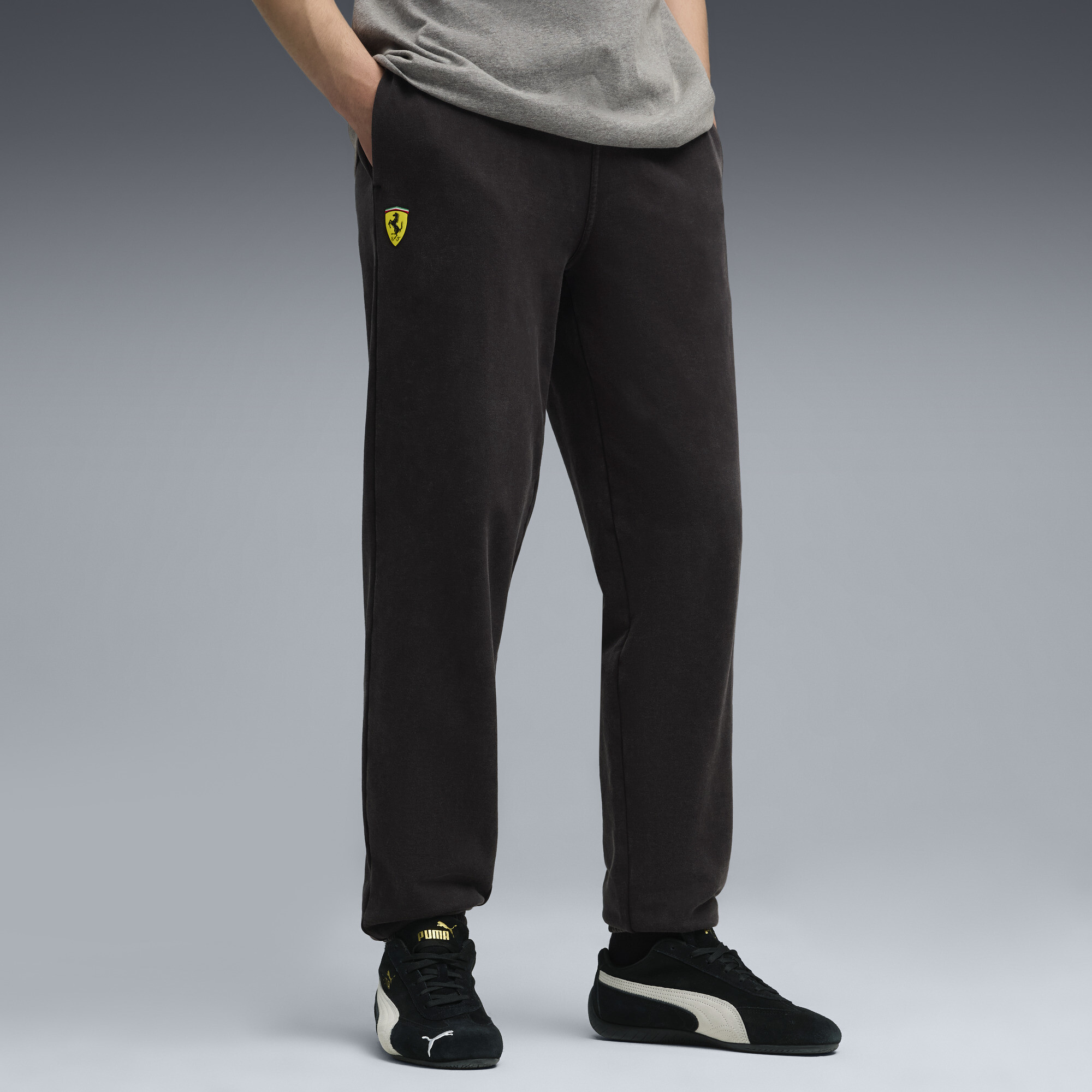 PUMA Scuderia Ferrari Sportswear sweatpants voor Heren, Zwart, Maat XL thumbnail 4