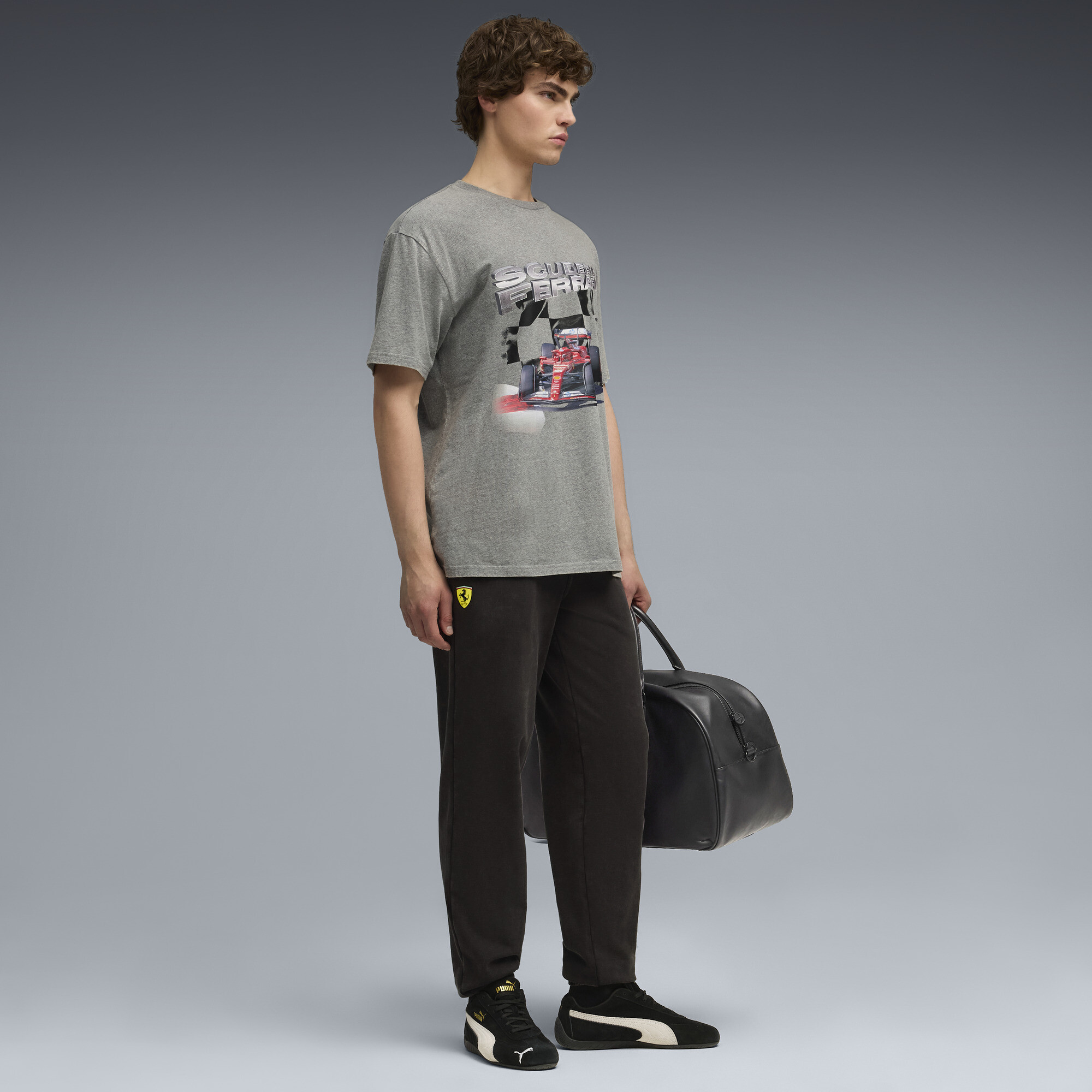 PUMA Scuderia Ferrari Sportswear sweatpants voor Heren, Zwart, Maat XL thumbnail 2