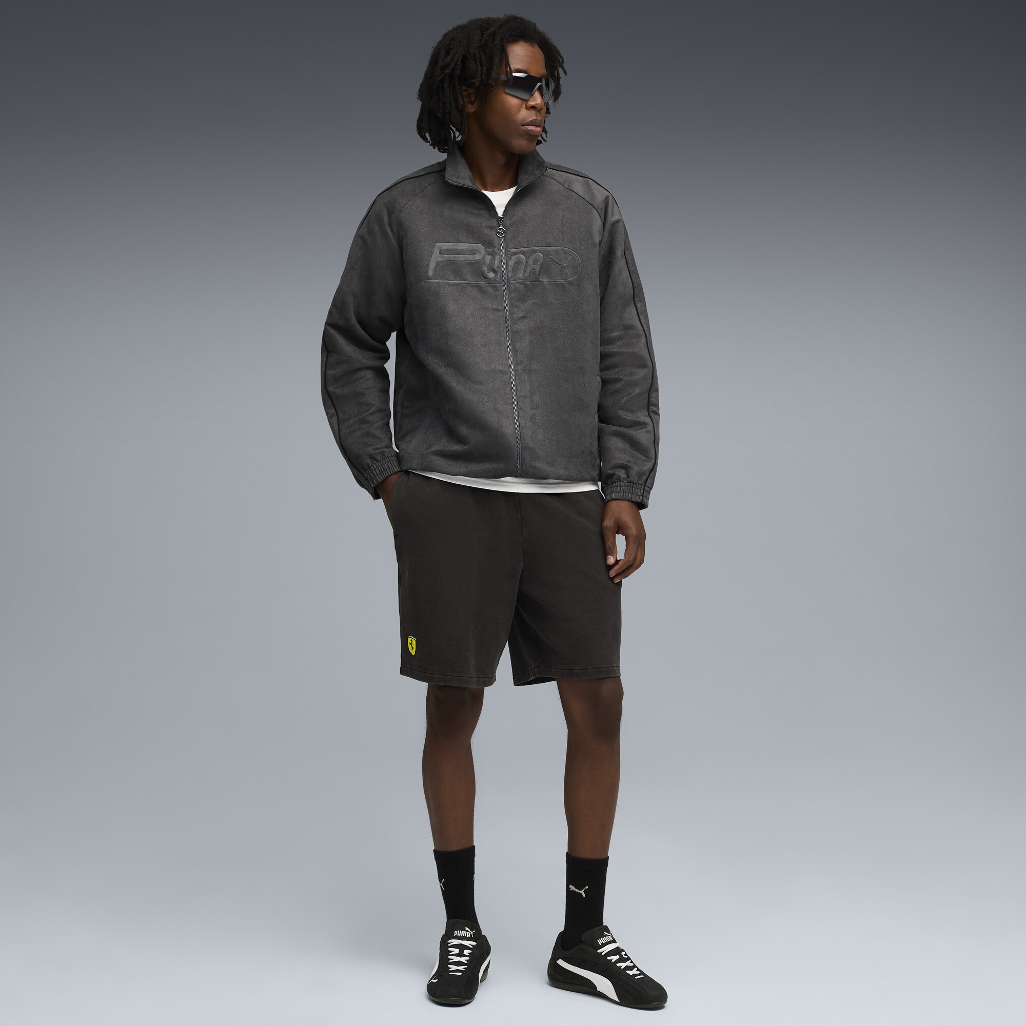 PUMA Scuderia Ferrari Sportswear sweatshort voor Heren, Zwart, Maat XS thumbnail 2