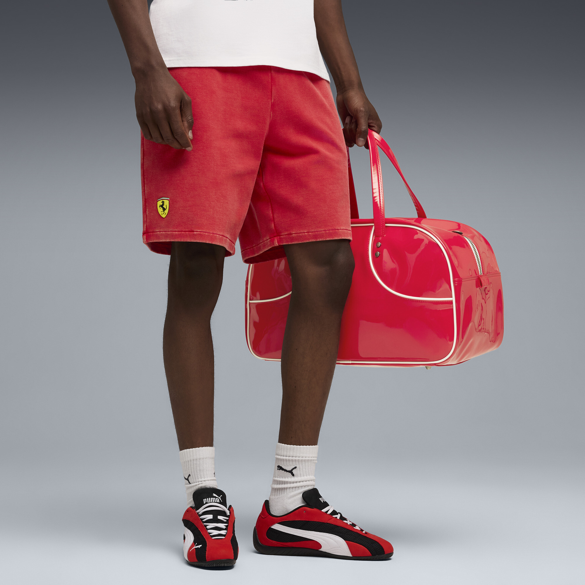 PUMA Scuderia Ferrari Sportswear sweatshort voor Heren, Rood, Maat S thumbnail 4