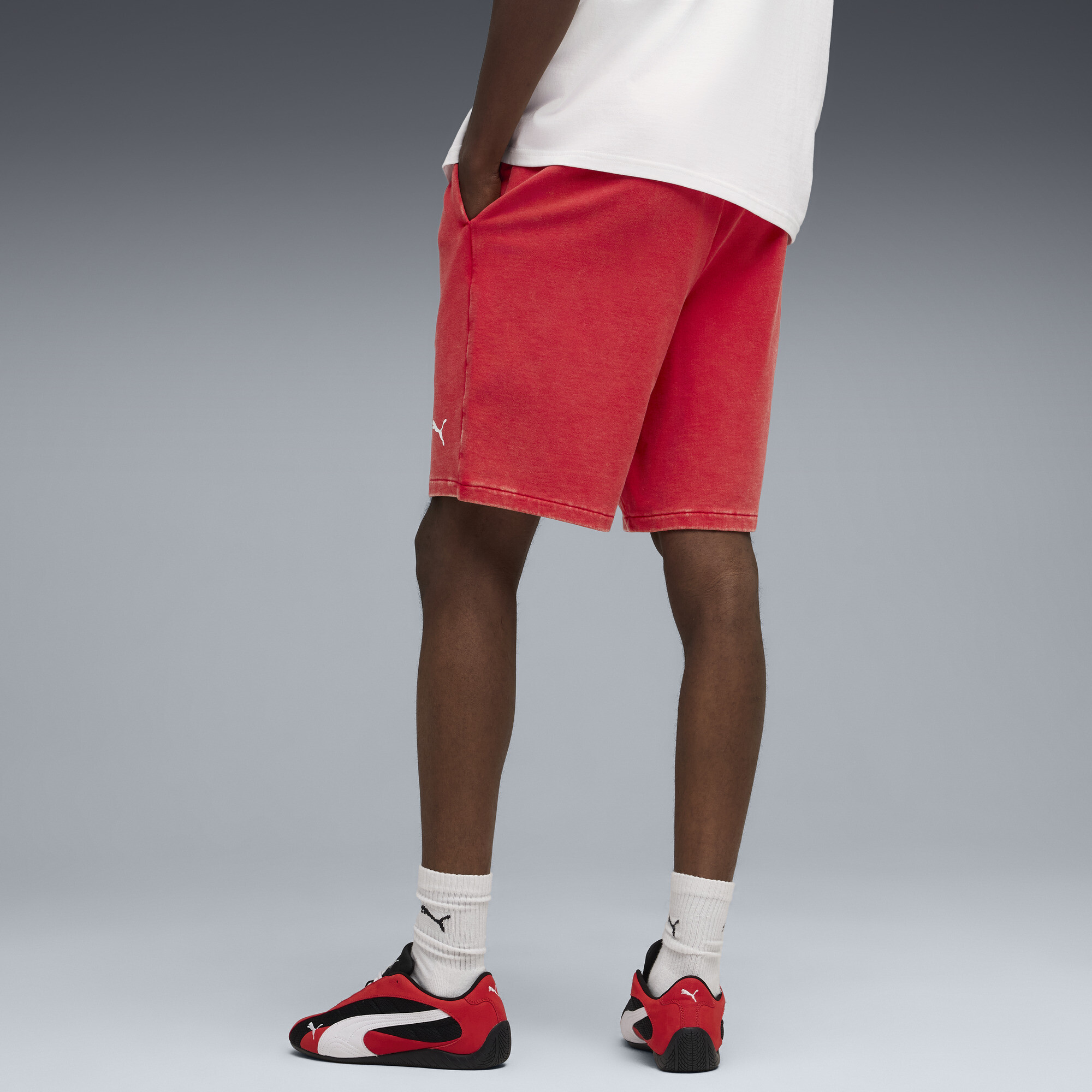 PUMA Scuderia Ferrari Sportswear sweatshort voor Heren, Rood, Maat S thumbnail 3