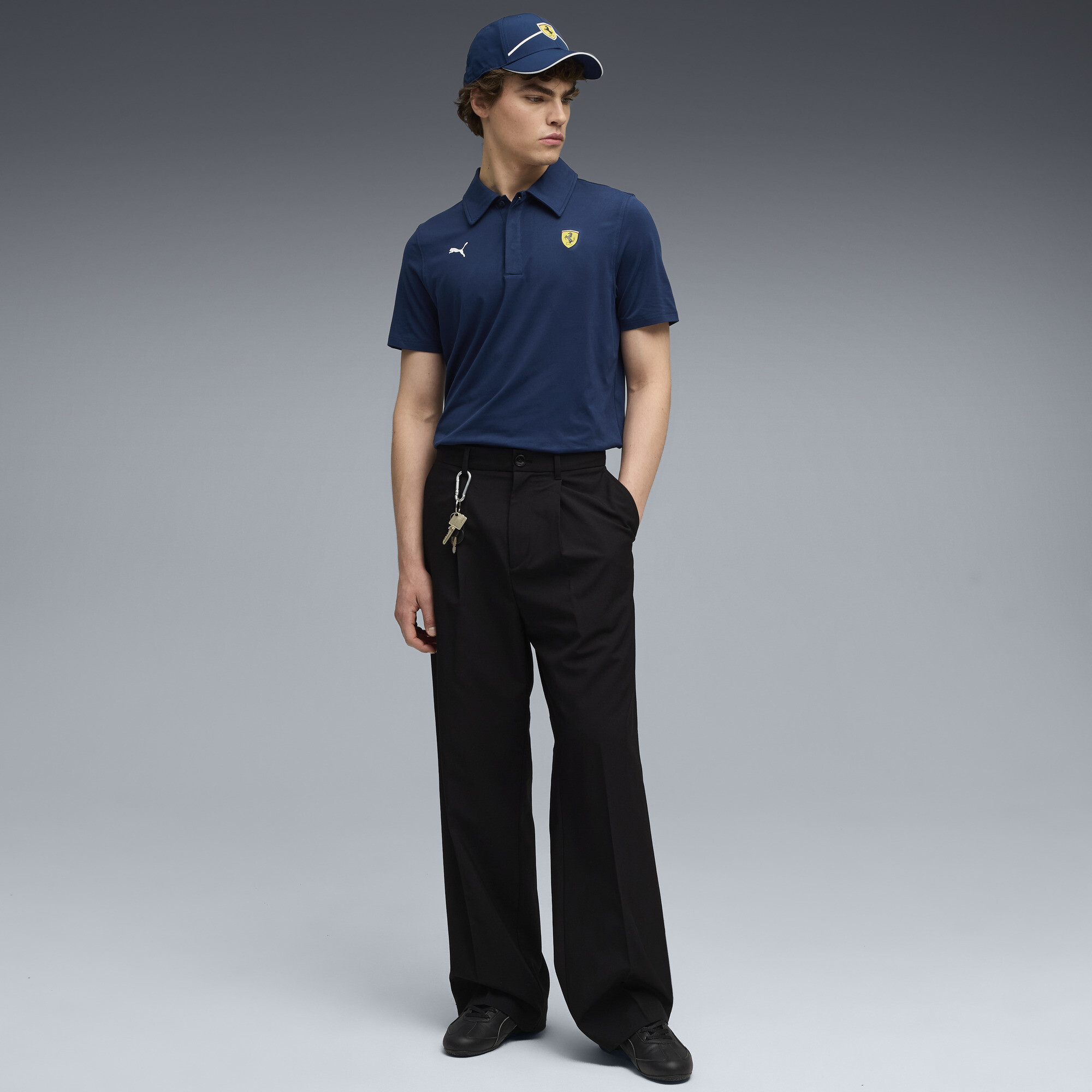 PUMA Scuderia Ferrari Sportswear CLOUDSPUN polo voor Heren, Blauw, Maat M thumbnail 4