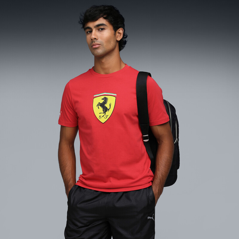 Men's PUMA Ferrari Cotton Colored Shield Tee
