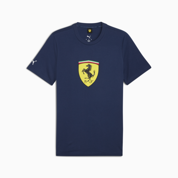 Scuderia Ferrari Sportswear Coloured Shield Tee Men, Persian Blue, large-ZAF