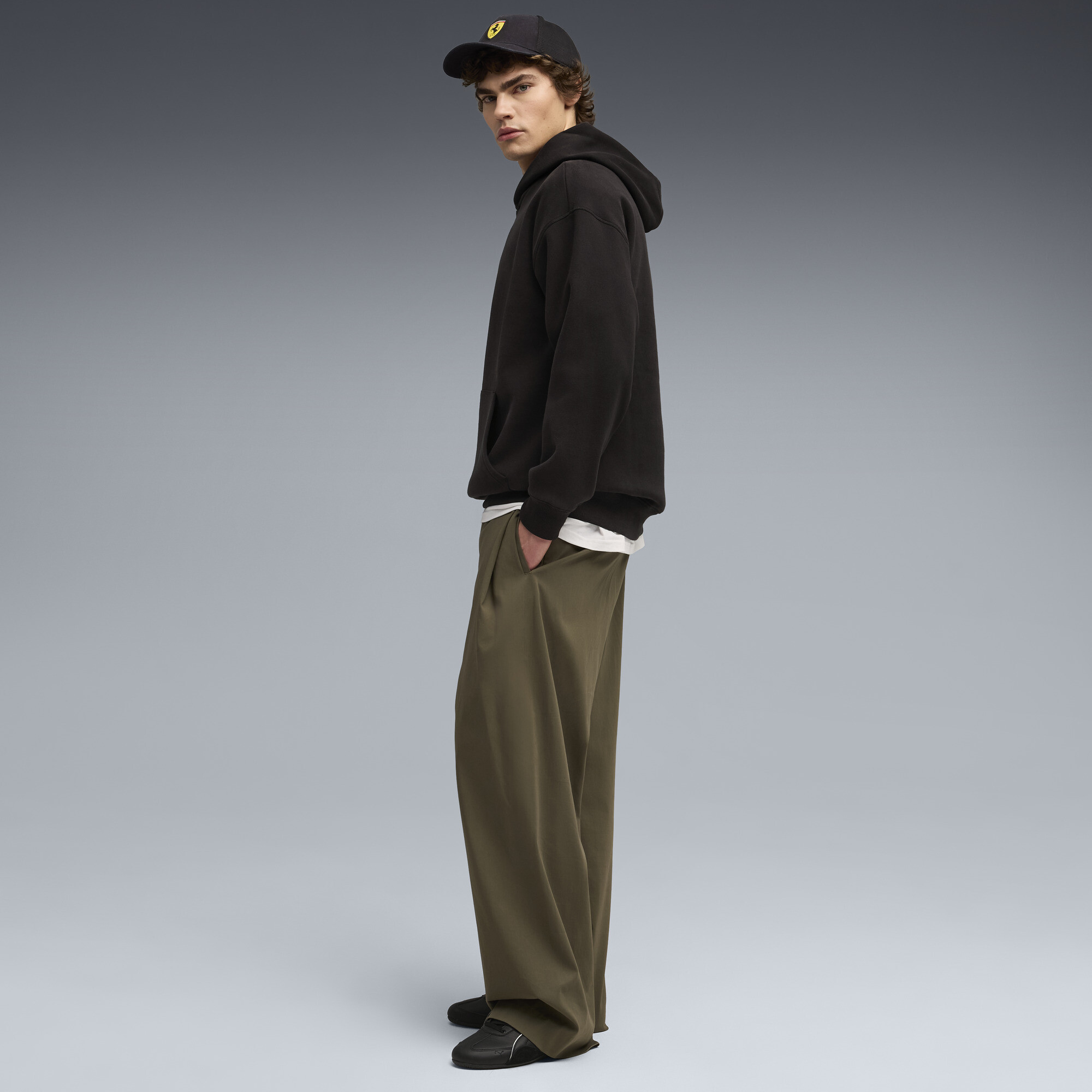 PUMA Scuderia Ferrari Sportswear Shield hoodie voor Heren, Zwart, Maat XL thumbnail 4