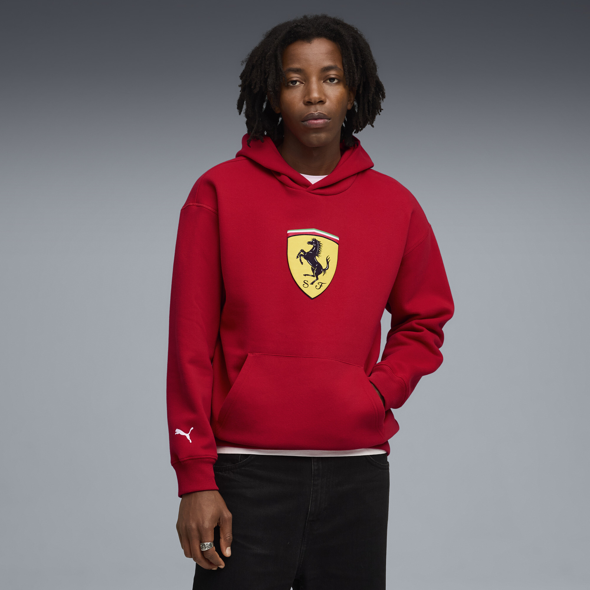 PUMA Scuderia Ferrari Sportswear Shield hoodie voor Heren, Rood, Maat 4XL thumbnail 6