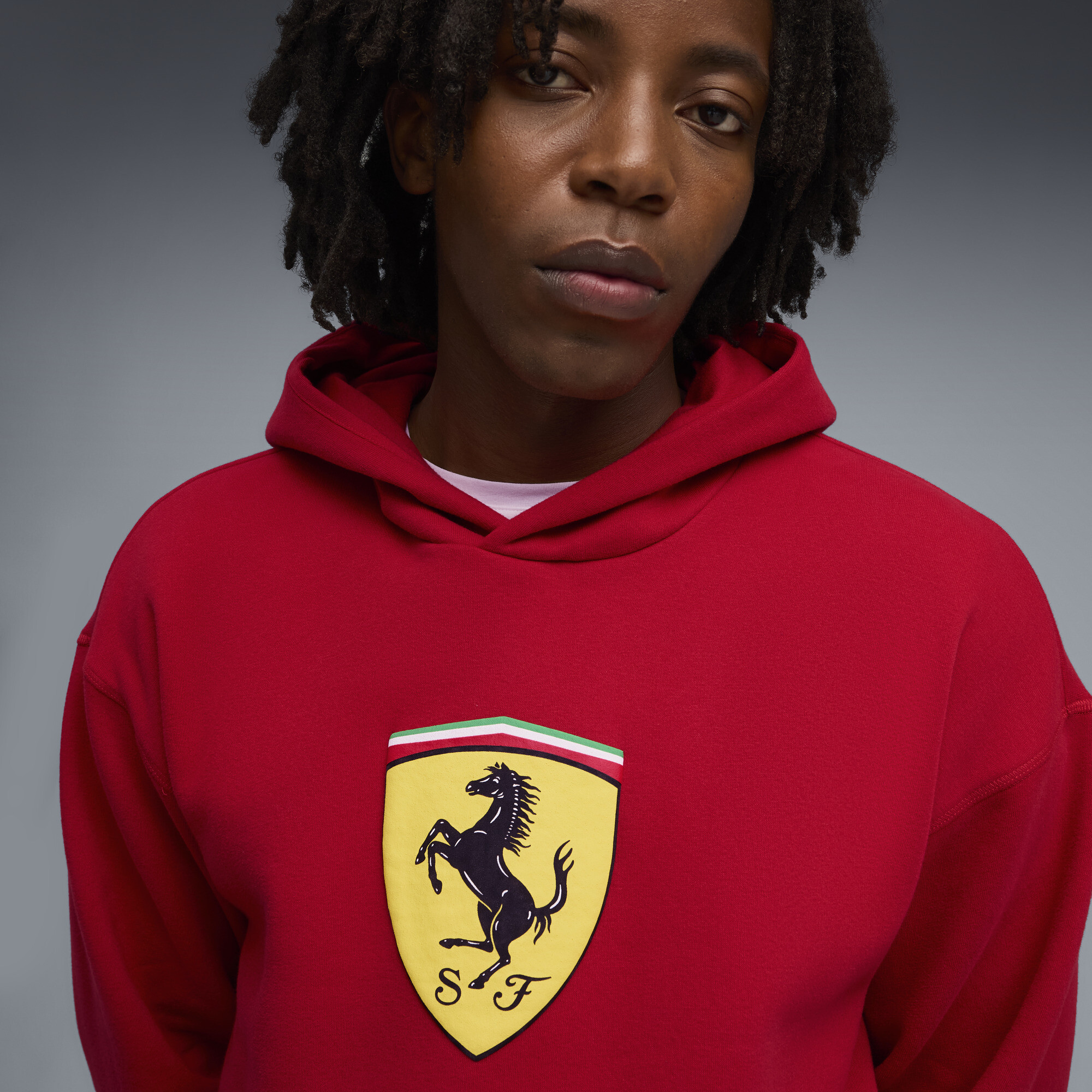 PUMA Scuderia Ferrari Sportswear Shield hoodie voor Heren, Rood, Maat 4XL thumbnail 5