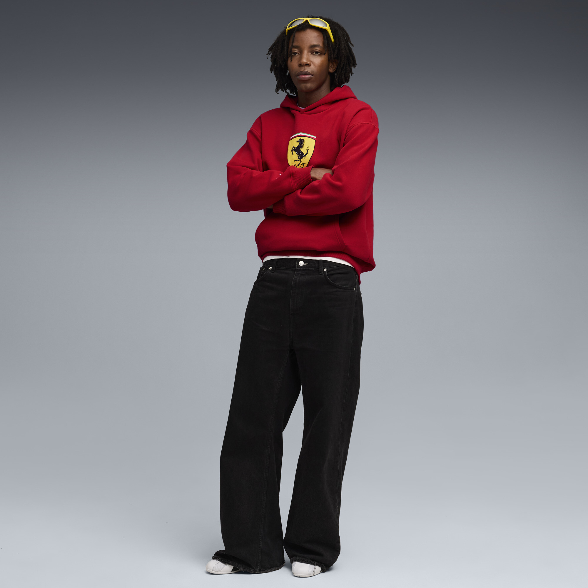 PUMA Scuderia Ferrari Sportswear Shield hoodie voor Heren, Rood, Maat 4XL thumbnail 4