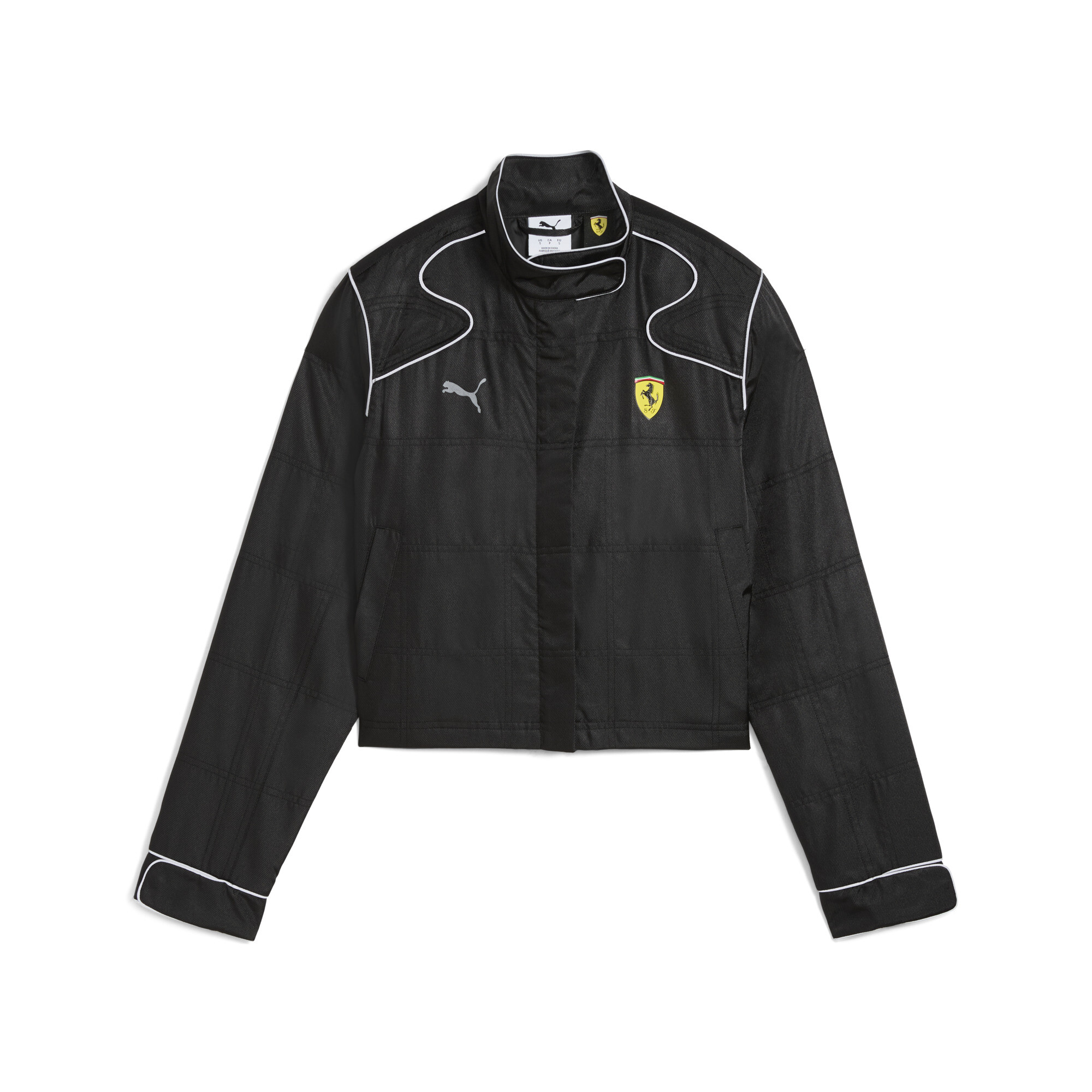 PUMA Scuderia Ferrari HP Premium jas voor Dames, Zwart, Maat XXS thumbnail 3