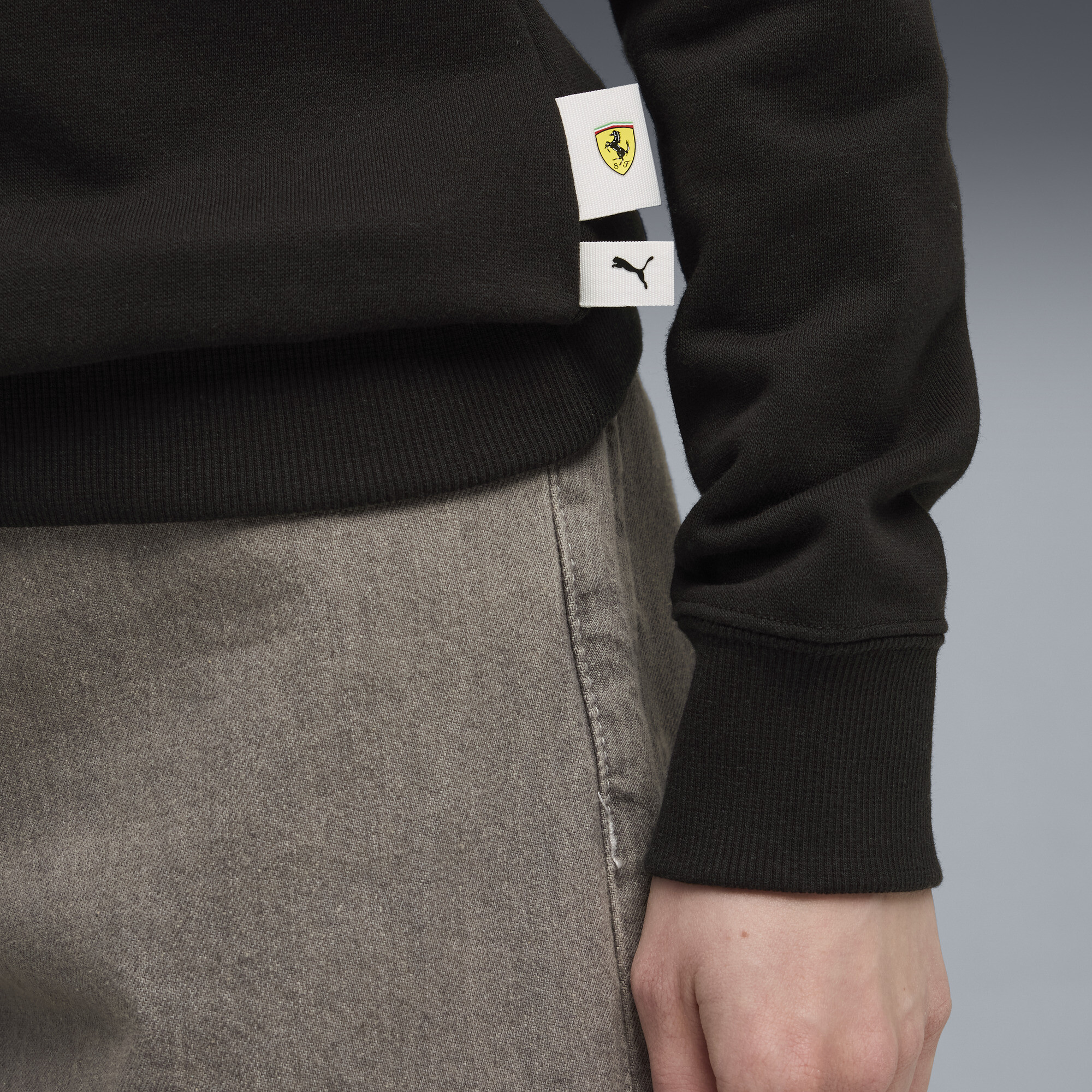 PUMA Scuderia Ferrari Sportswear hoodie voor Dames, Zwart, Maat L thumbnail 4