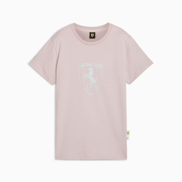 Scuderia Ferrari Sportswear Tonal Shield Tee Women, Mauve Mist, large-ZAF