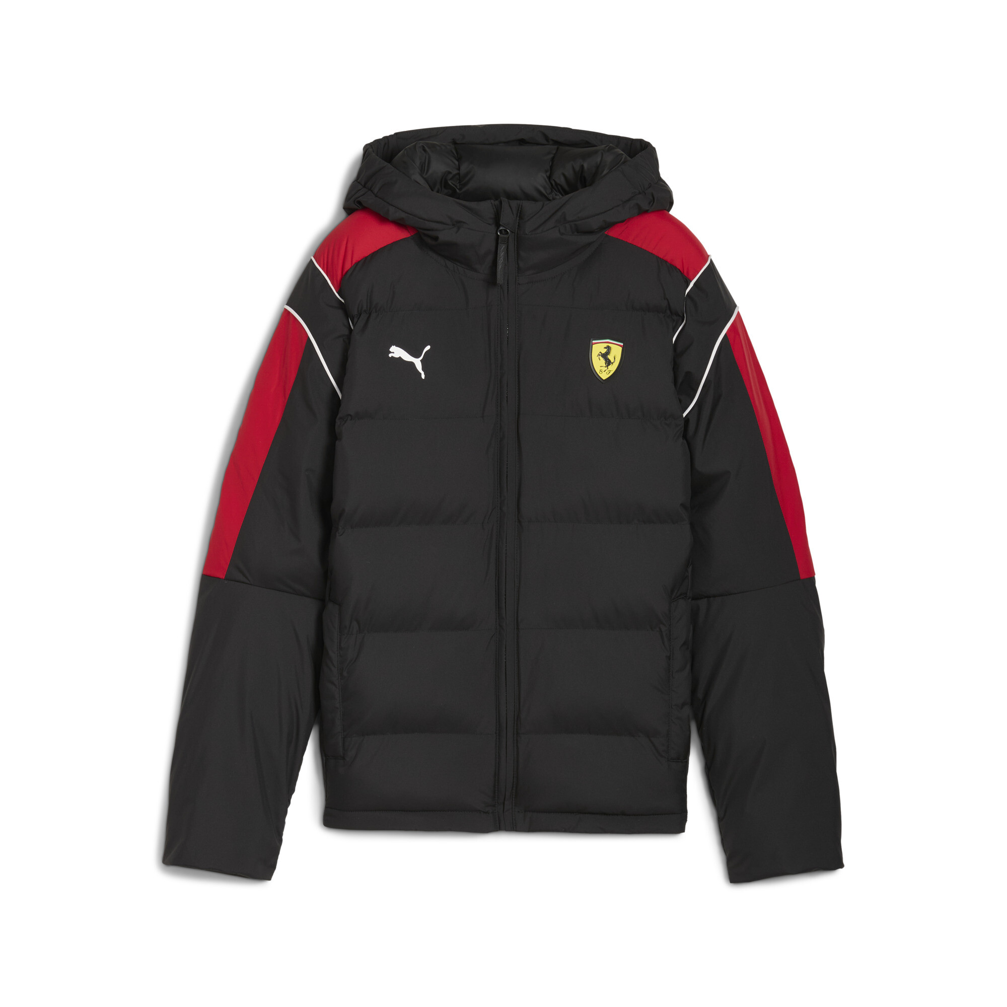 PUMA Scuderia Ferrari Sportswear MT7 pufferjack, Zwart, Maat 5-6Y thumbnail 3