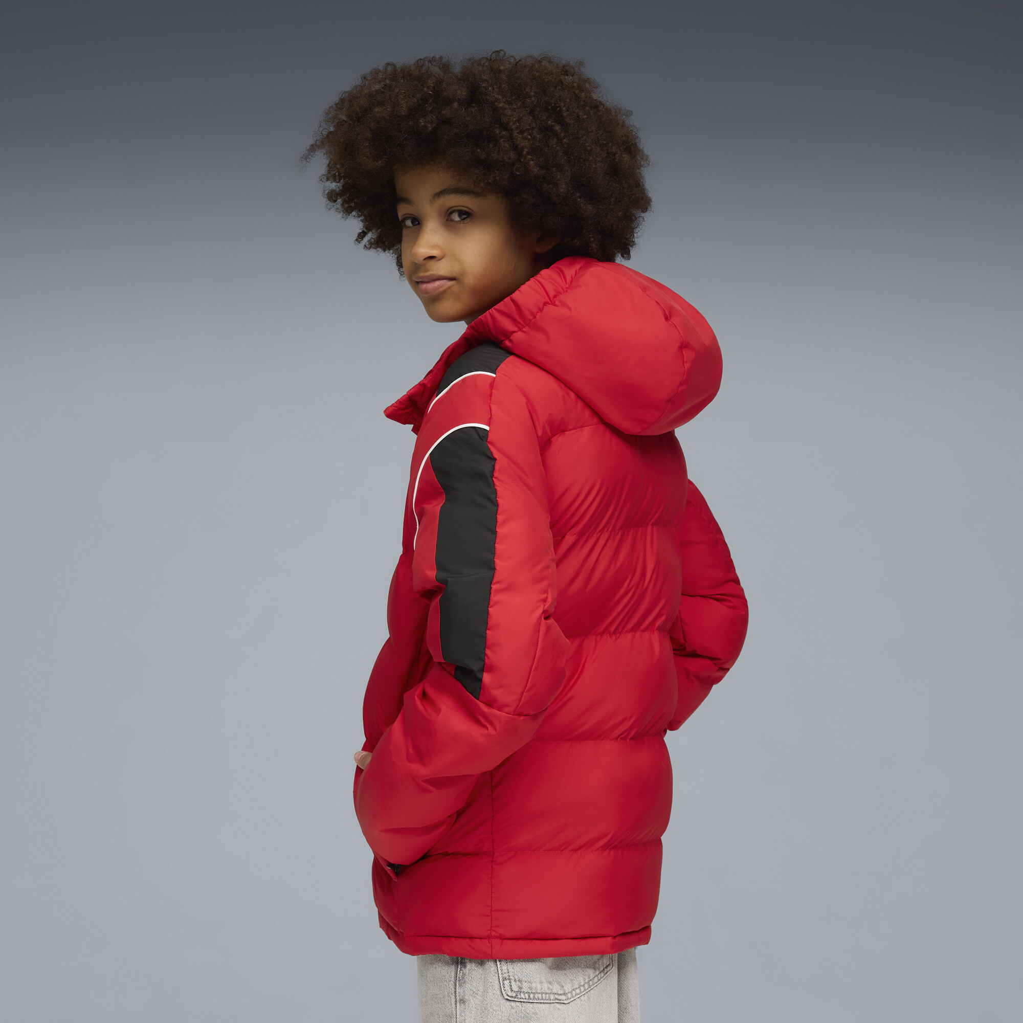 PUMA Scuderia Ferrari Sportswear MT7 pufferjack, Rood, Maat 4-5Y thumbnail 5