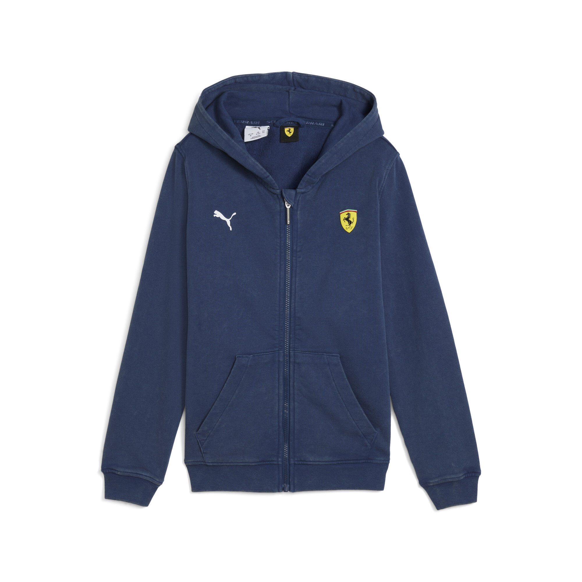 PUMA Scuderia Ferrari Sportwear trainingsjack met capuchon, Blauw, Maat 7-8Y thumbnail 3