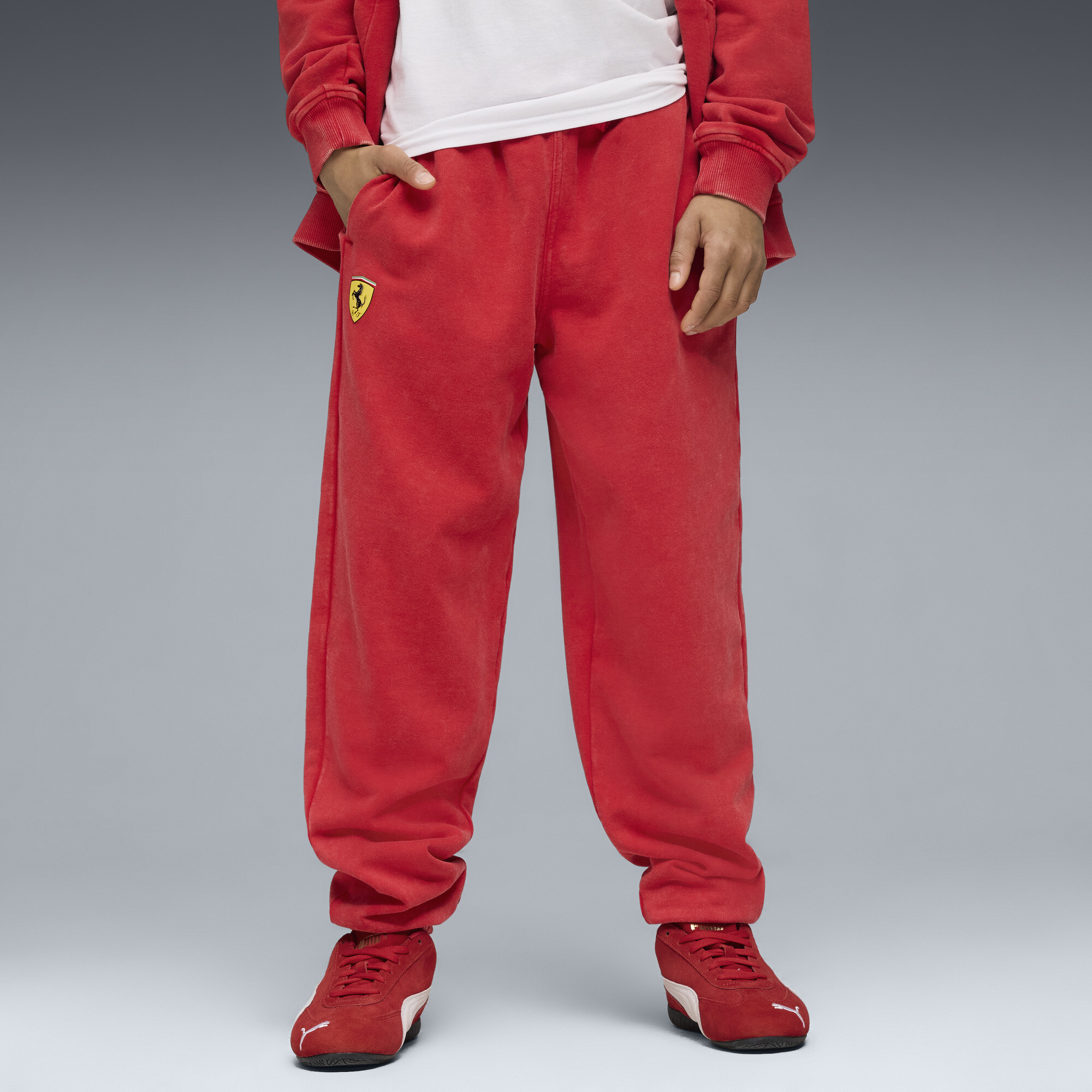 PUMA Scuderia Ferrari Sportswear sweatpants, Rood, Maat 7-8Y thumbnail 4