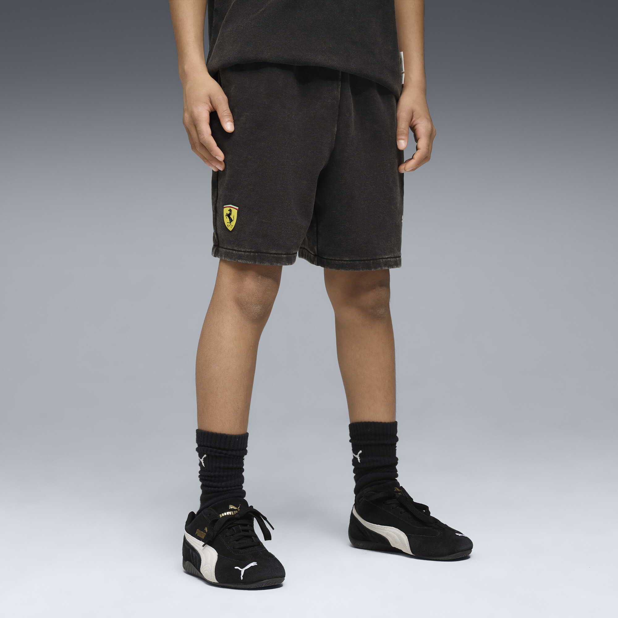 PUMA Scuderia Ferrari Sportswear sweatshort, Zwart, Maat 5-6Y thumbnail 4