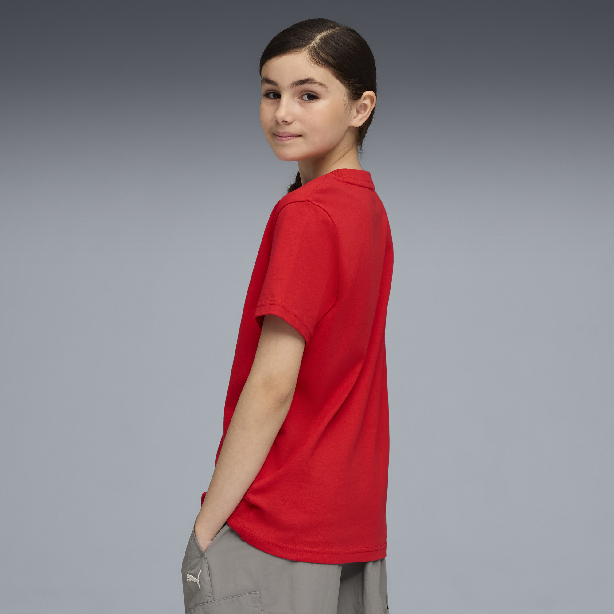 PUMA Scuderia Ferrari Sportswear ColouRood Big Shield T-shirt, Maat 15-16Y thumbnail 3