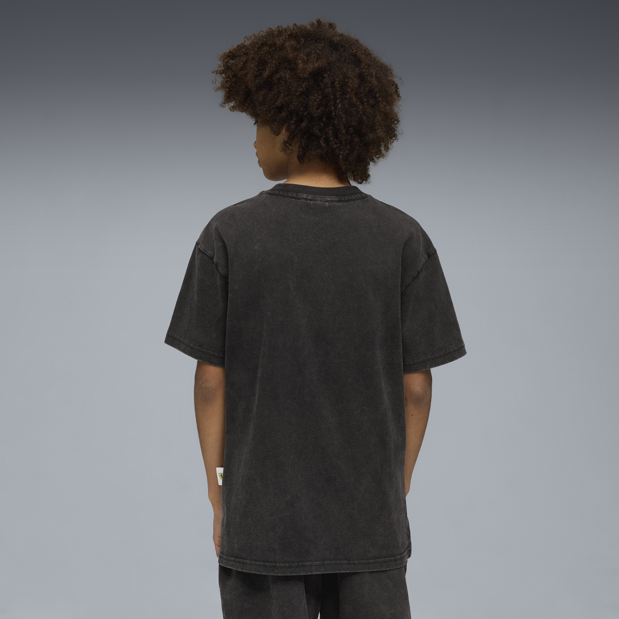 PUMA Scuderia Ferrari Sportswear T-shirt met autoprint, Zwart, Maat 7-8Y thumbnail 3