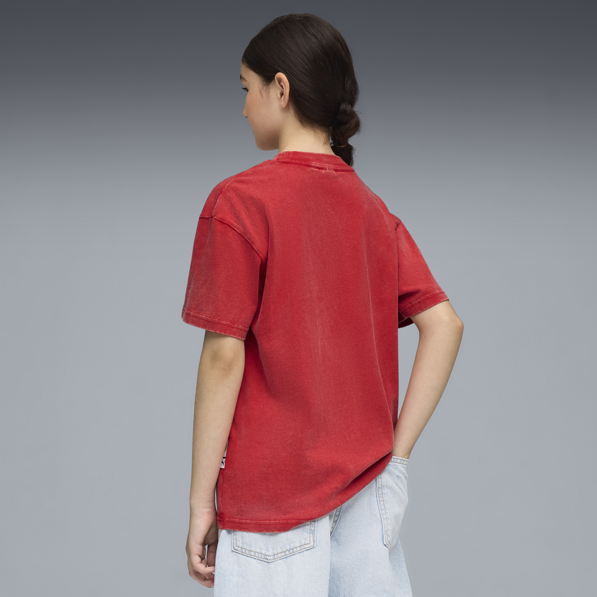 PUMA Scuderia Ferrari Sportswear T-shirt met autoprint, Rood, Maat 6-7Y thumbnail 3