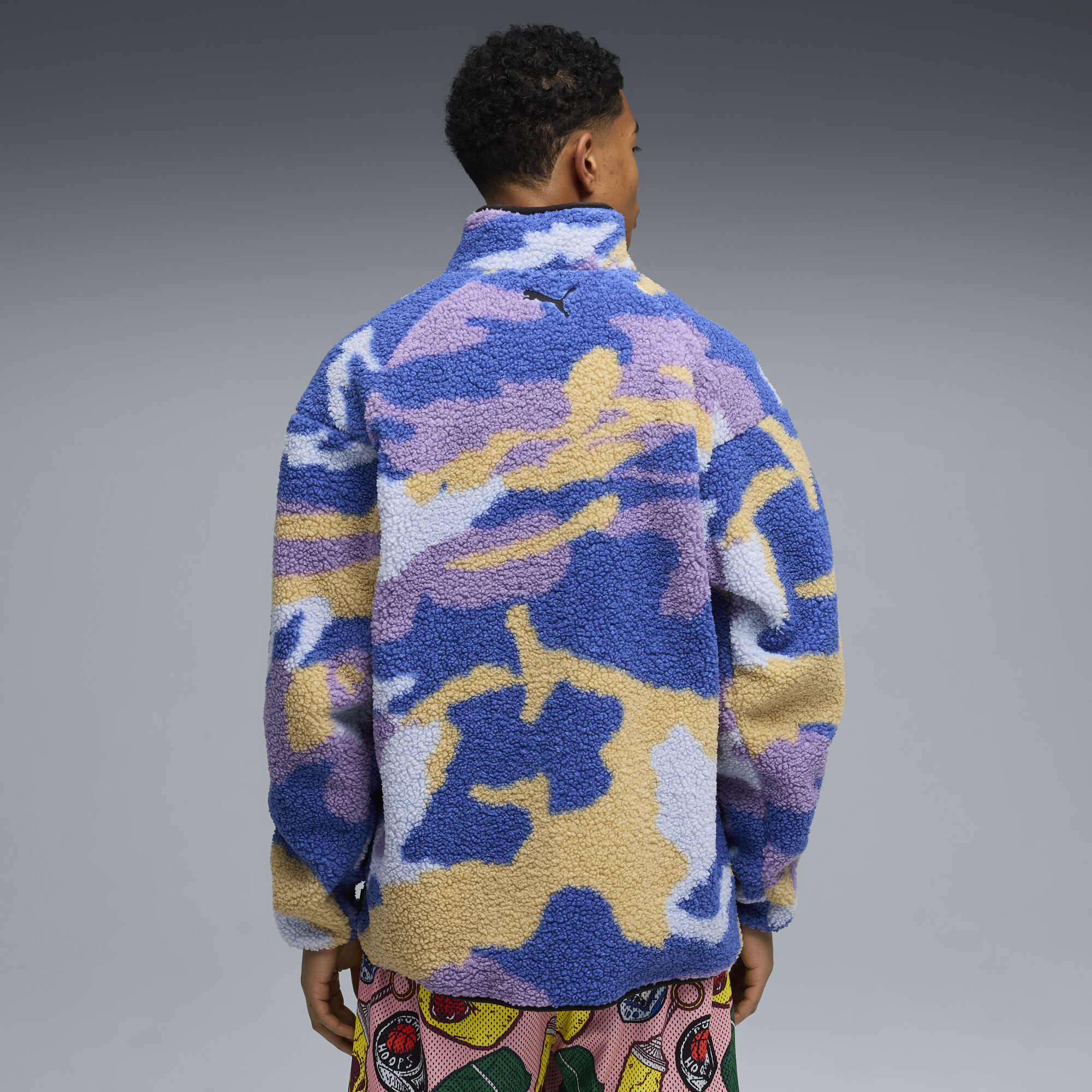 PUMA Commissioner Dylan jack van poolfleece voor Heren, Grijs, Maat 3XL thumbnail 5