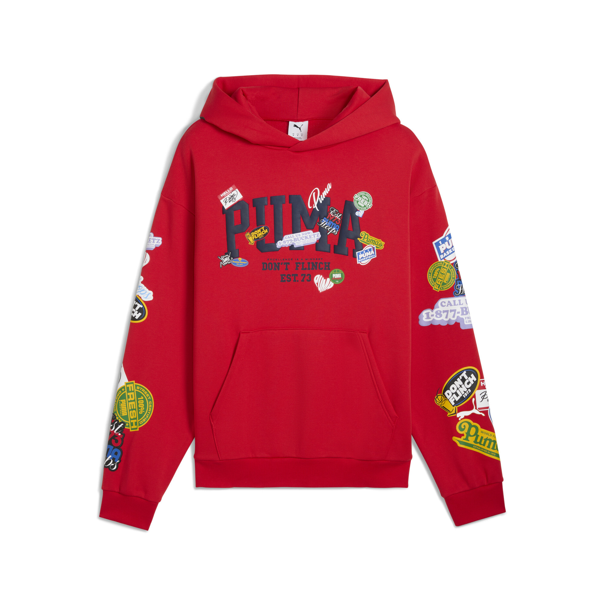Puma HooperHotline Hoodie Herren | Mit Plain | Red | Größe: XL