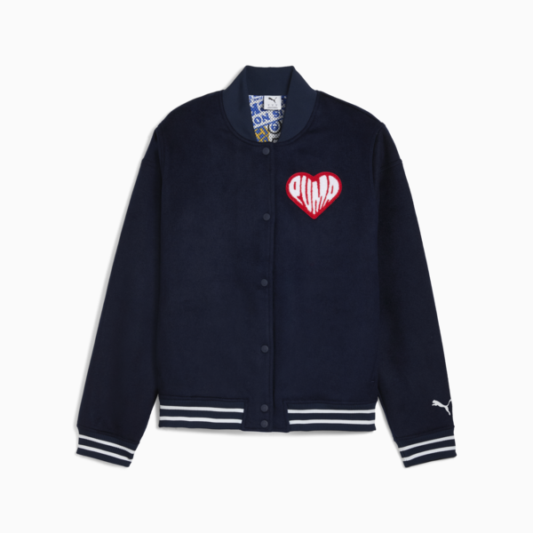 Chamarra HooperHotline Varsity para hombre, PUMA Navy, large-MEX