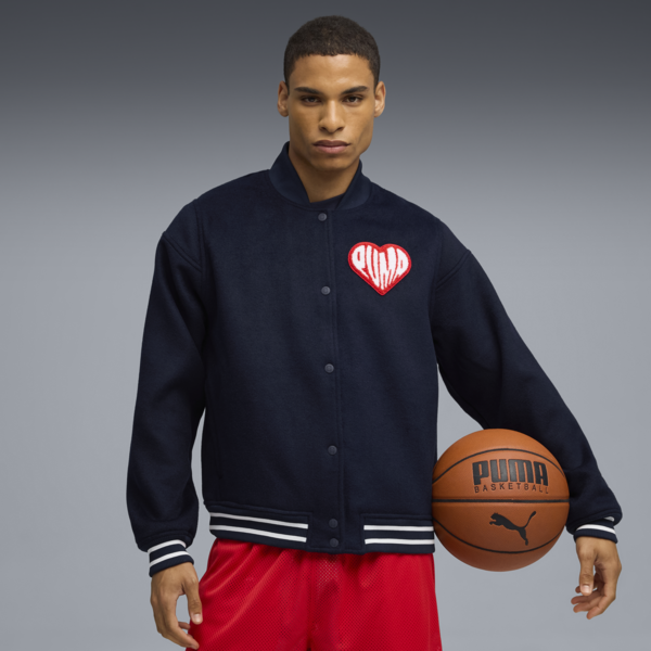 Chamarra HooperHotline Varsity para hombre, PUMA Navy, large-MEX