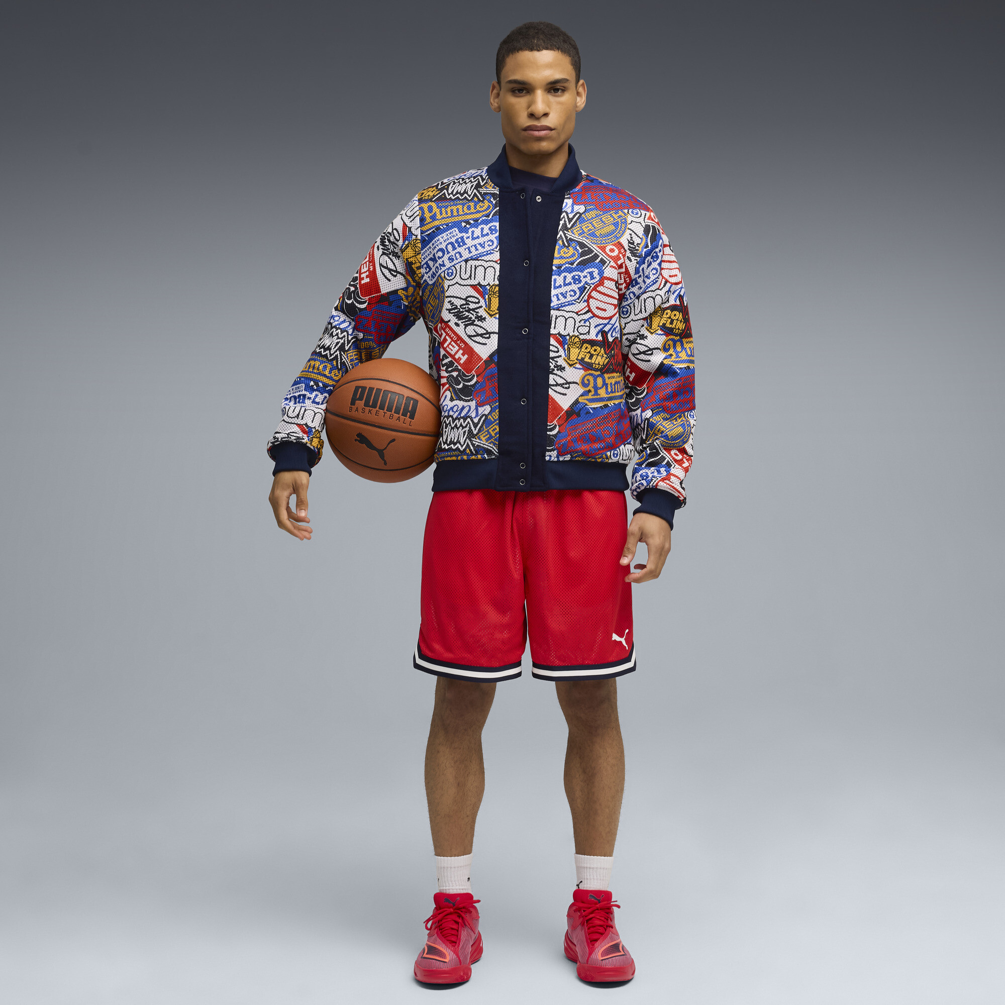 PUMA HooperHotline Varsity jack voor Heren, Blauw, Maat M thumbnail 4