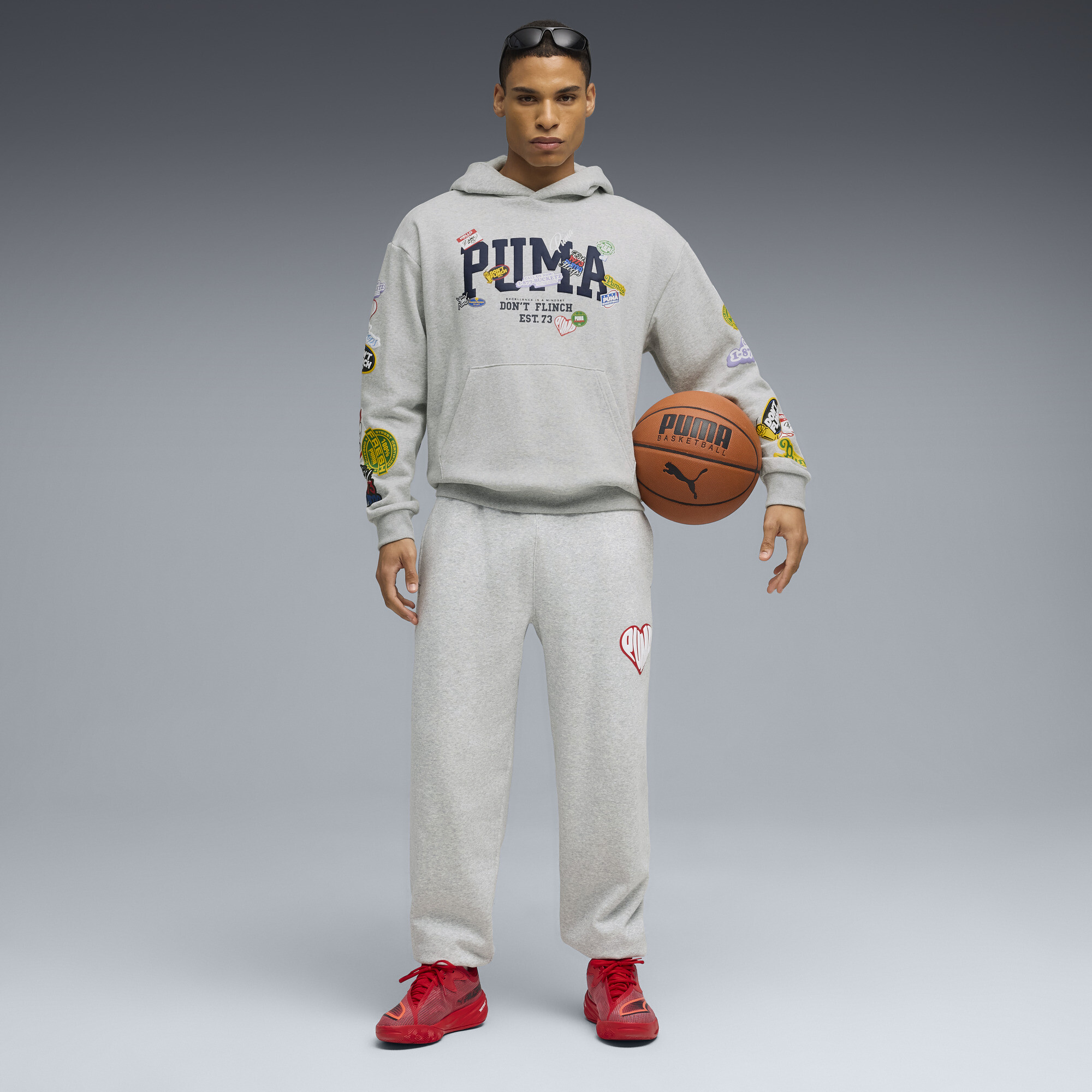 PUMA HooperHotline sweatpant voor Heren, Grijs, Maat S thumbnail 6
