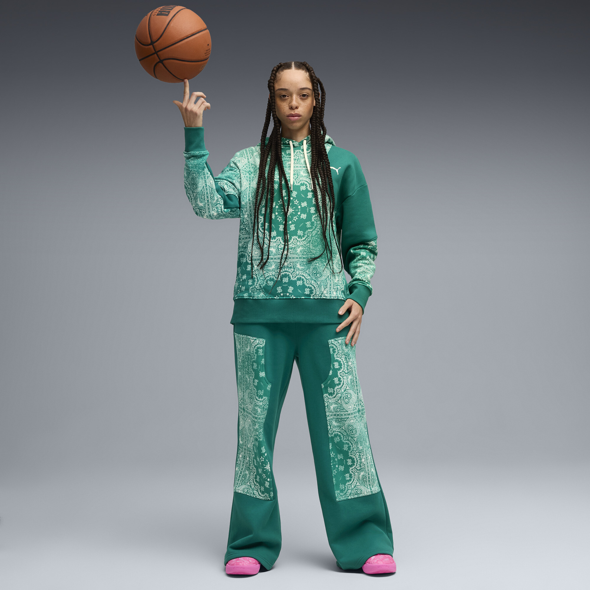 PUMA Shooting Stars sweatpant voor Dames, Groen, Maat S thumbnail 4