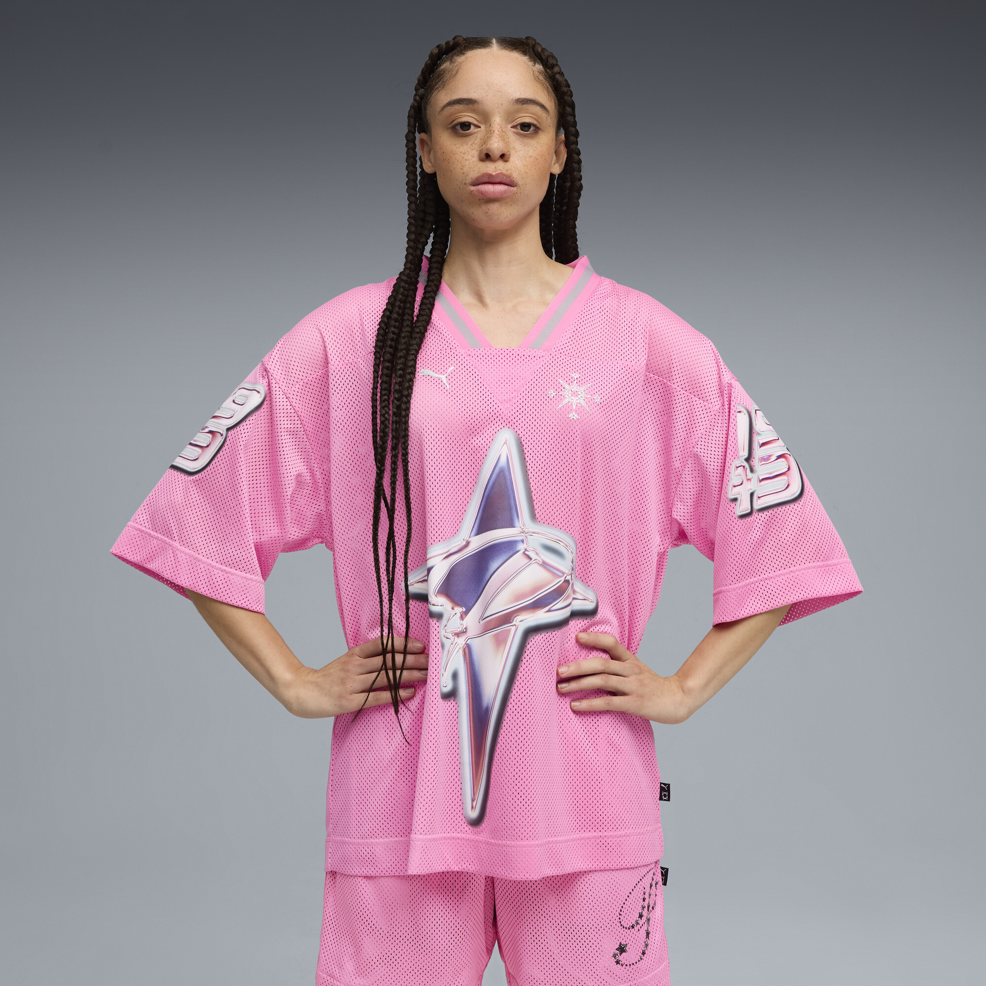 PUMA Shooting Stars shirt voor Dames, Roze, Maat M thumbnail 6