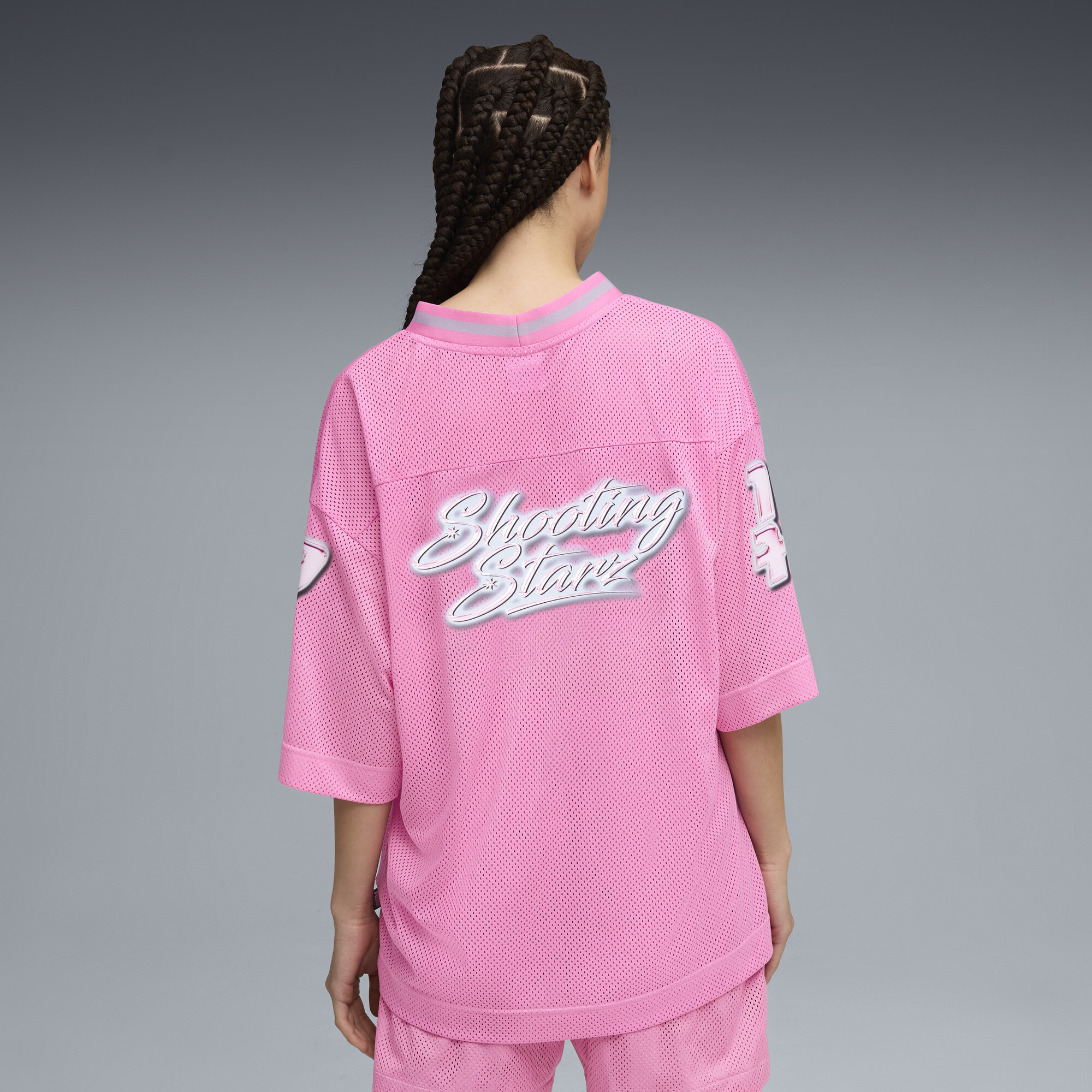 PUMA Shooting Stars shirt voor Dames, Roze, Maat M thumbnail 3