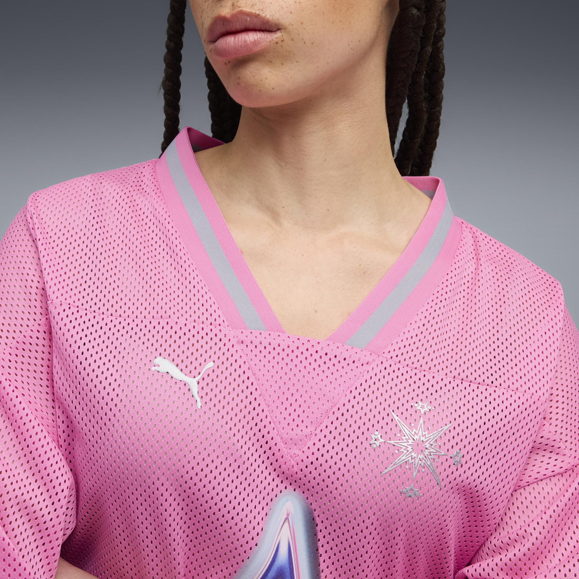 PUMA Shooting Stars shirt voor Dames, Roze, Maat M thumbnail 2