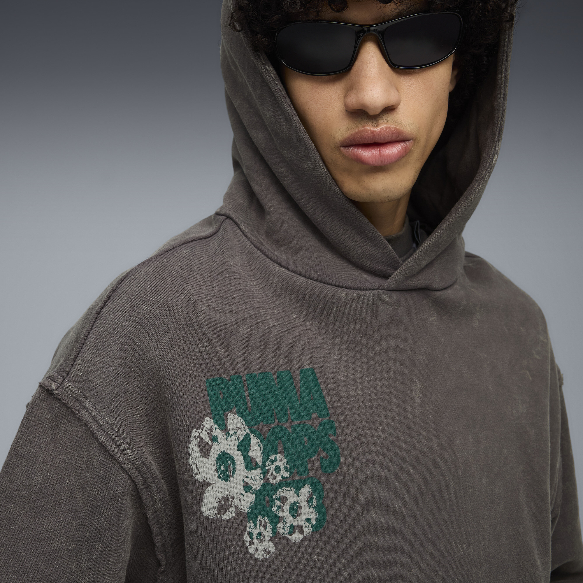 PUMA Hoopocalypse uniseks hoodie, Grijs, Maat M thumbnail 7