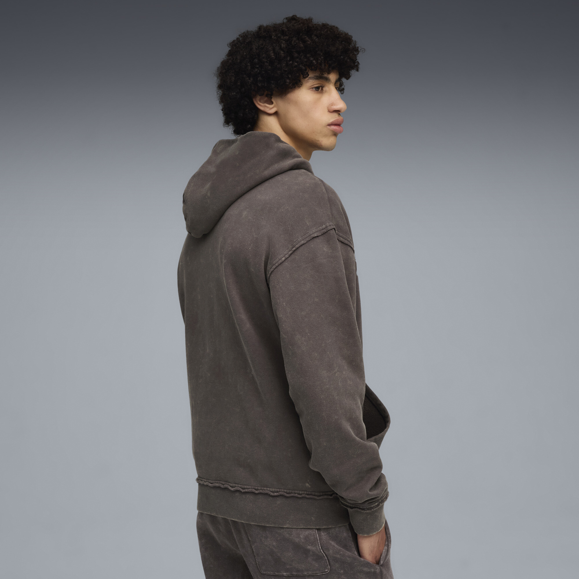 PUMA Hoopocalypse uniseks hoodie, Grijs, Maat M thumbnail 5