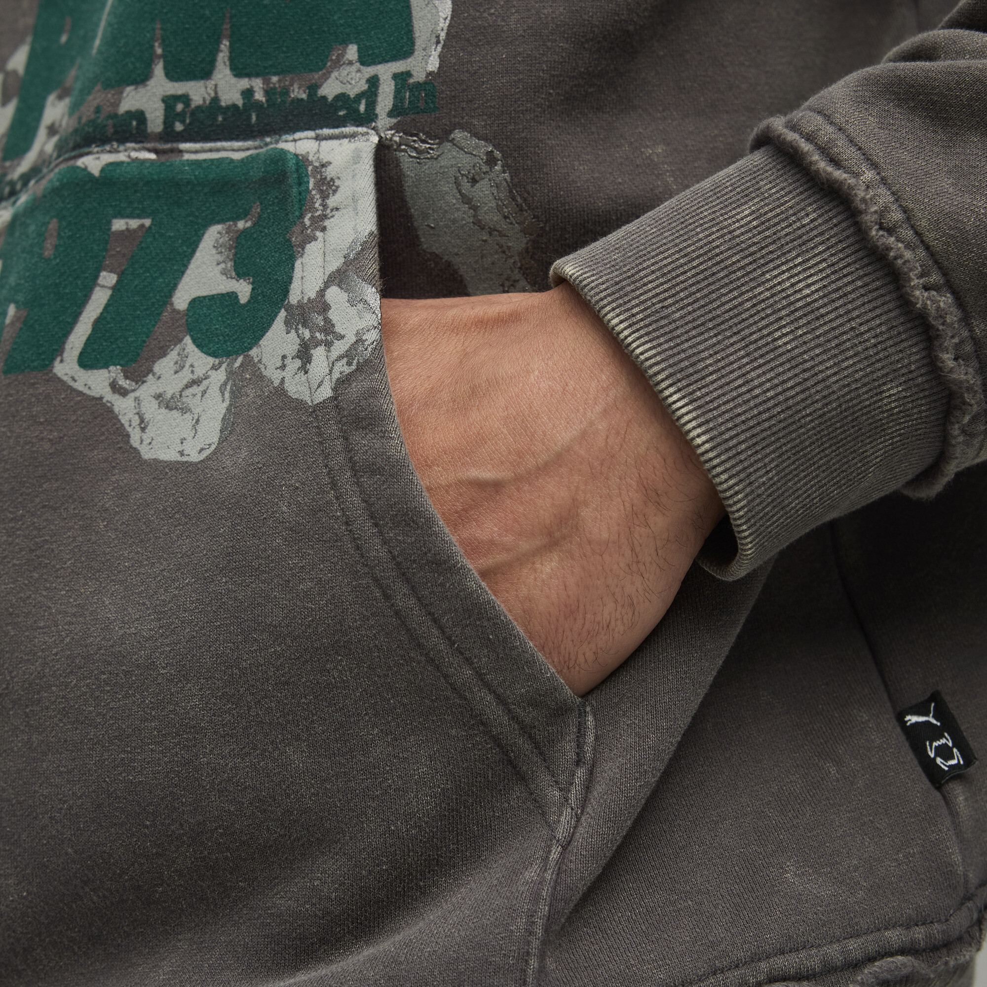 PUMA Hoopocalypse uniseks hoodie, Grijs, Maat M thumbnail 4