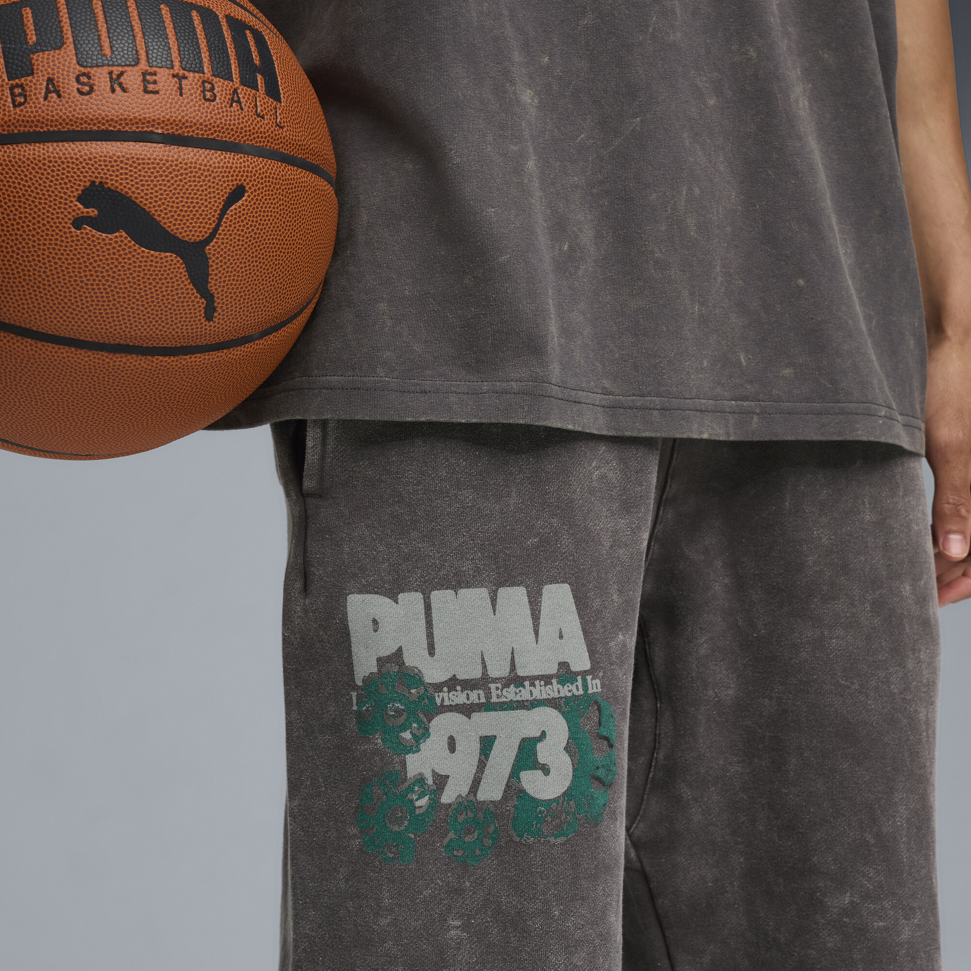 PUMA Hoopocalypse uniseks sweatpant, Grijs, Maat XS thumbnail 7