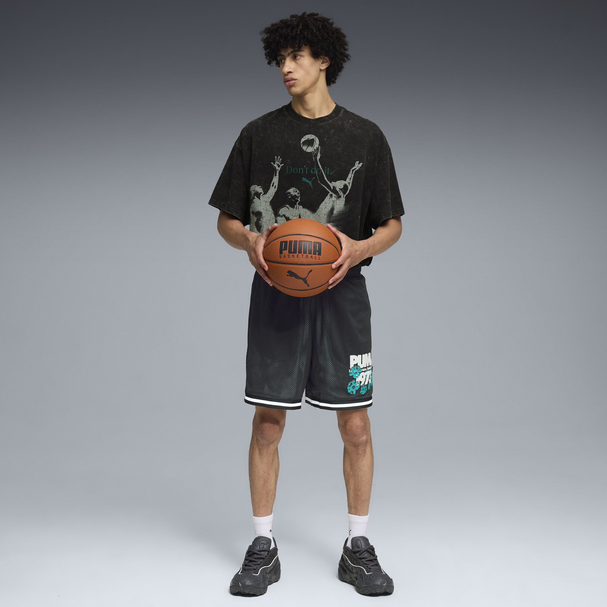 PUMA Hoopocalypse omkeerbare uniseks short, Zwart, Maat L thumbnail 6