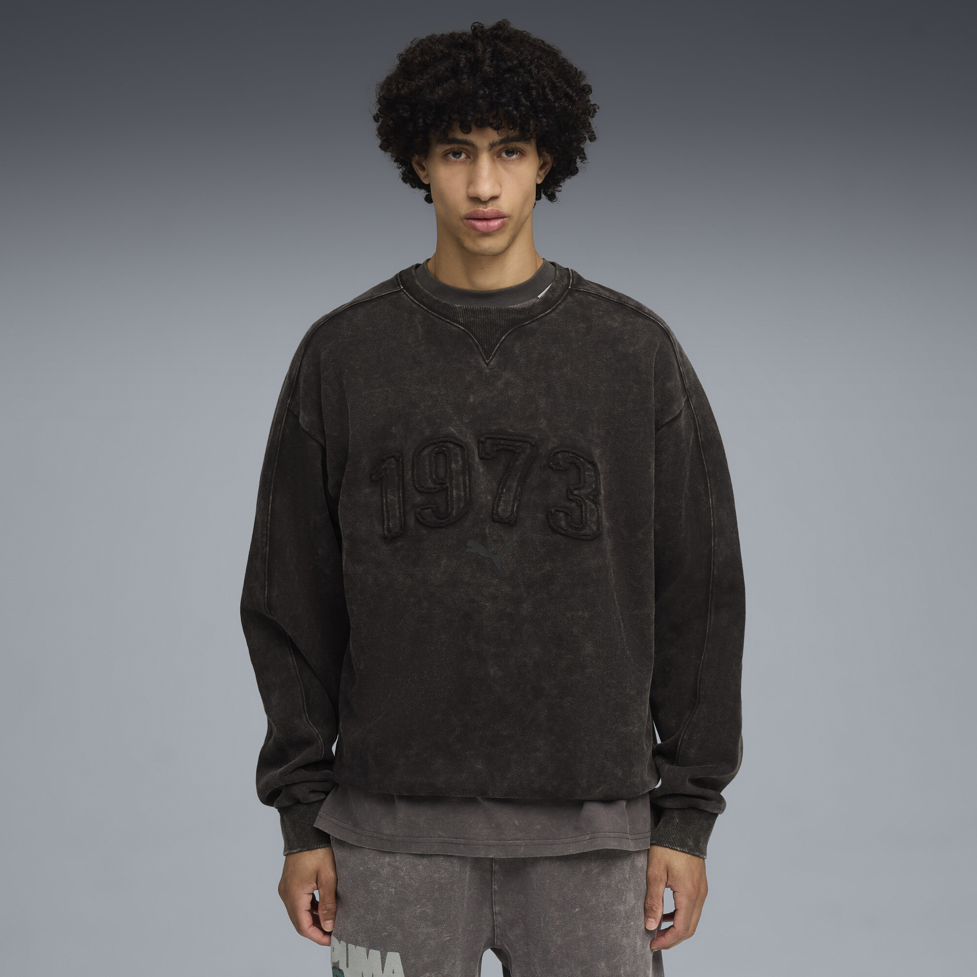 PUMA Hoopocalypse uniseks sweatshirt met ronde hals, Zwart, Maat L