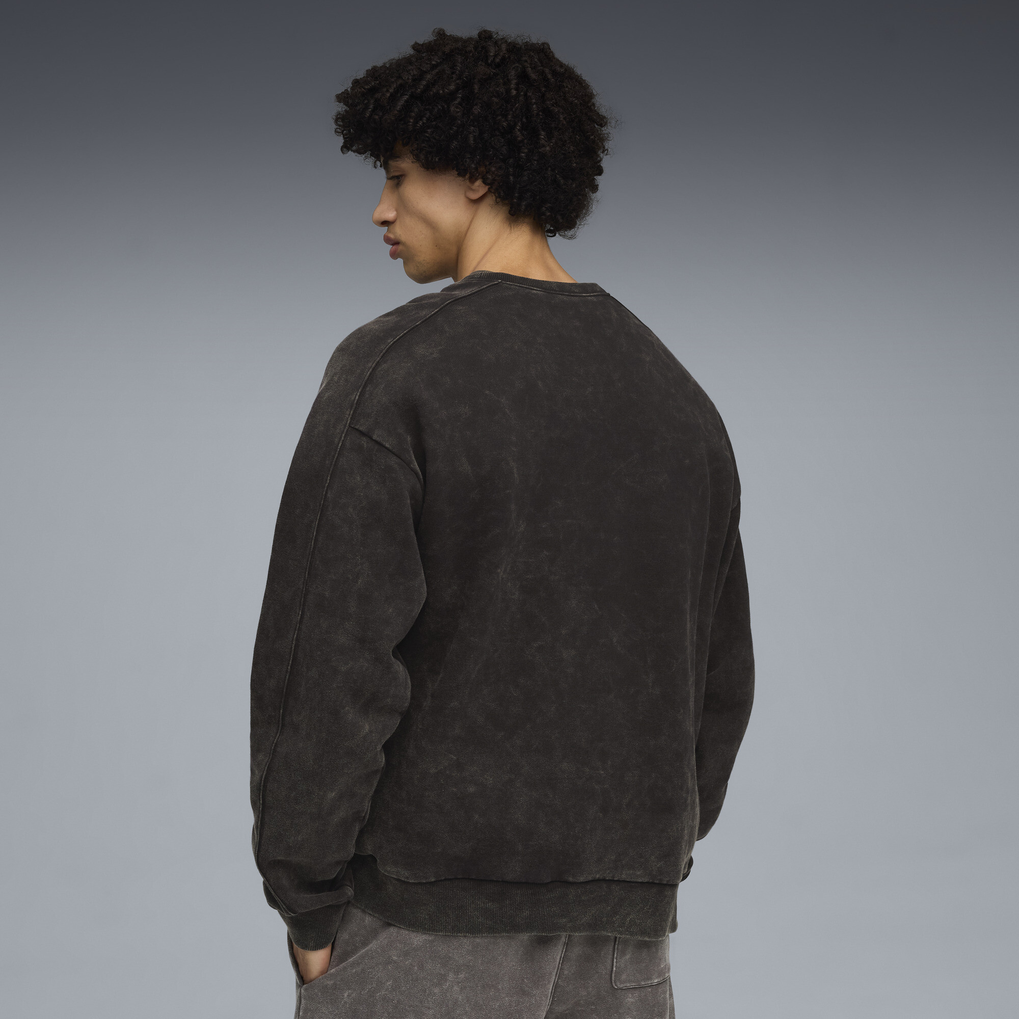 PUMA Hoopocalypse uniseks sweatshirt met ronde hals, Zwart, Maat L thumbnail 5