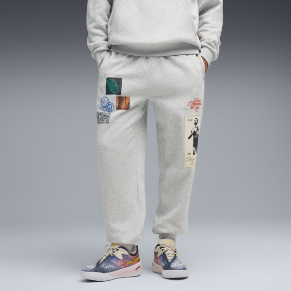 Hooptopia Graphic Sweatpants Men, Light Gray Heather, large-ZAF