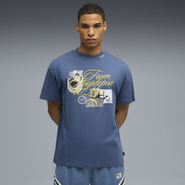 Hooptopia FHWL Tee Men, Dark Indigo, large-ZAF