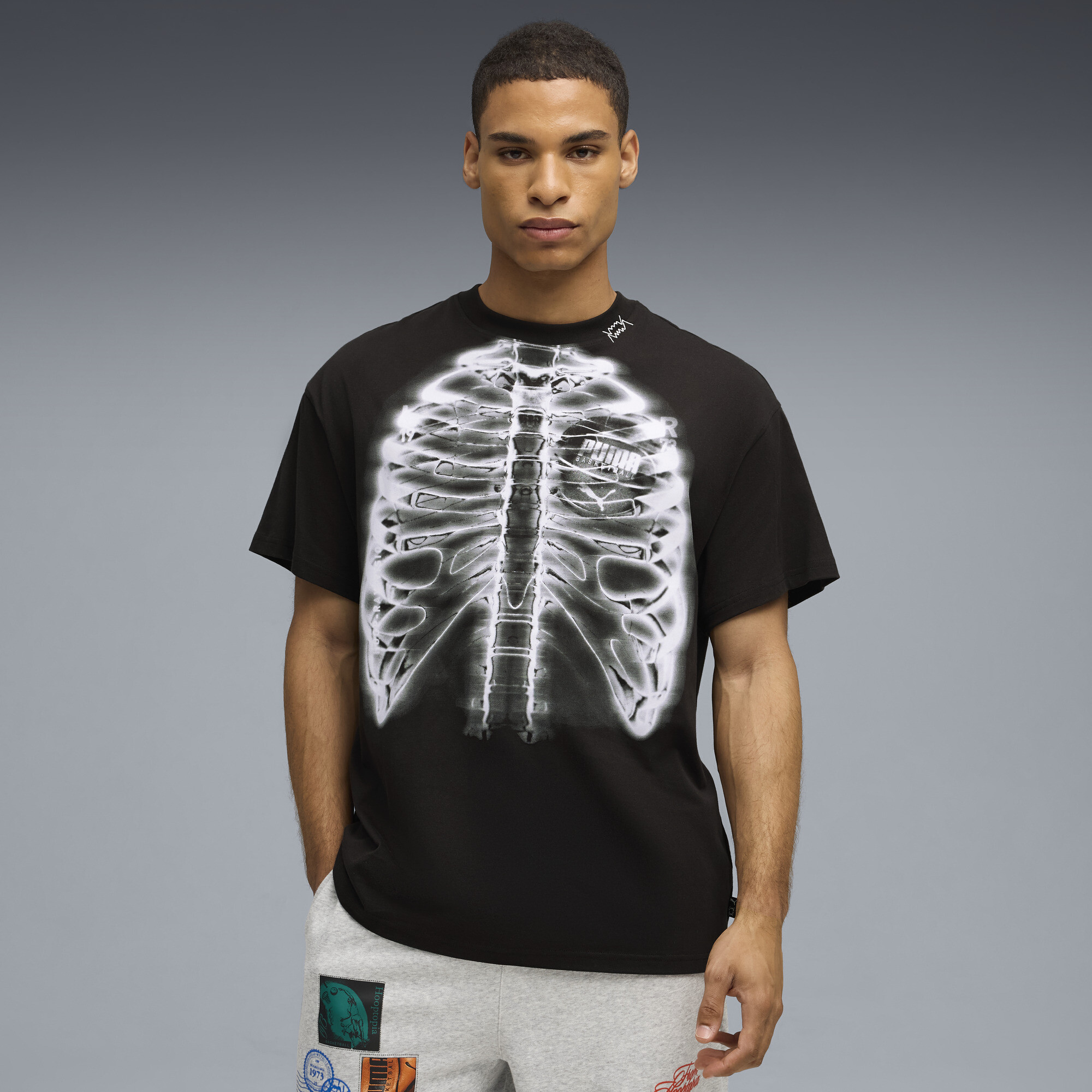 Puma Hooptopia Hoopray Vision T-shirt Men In Black