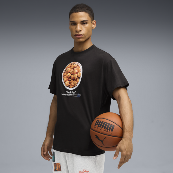 Hooptopia Break Fast Tee Men, PUMA Black, large-MEX