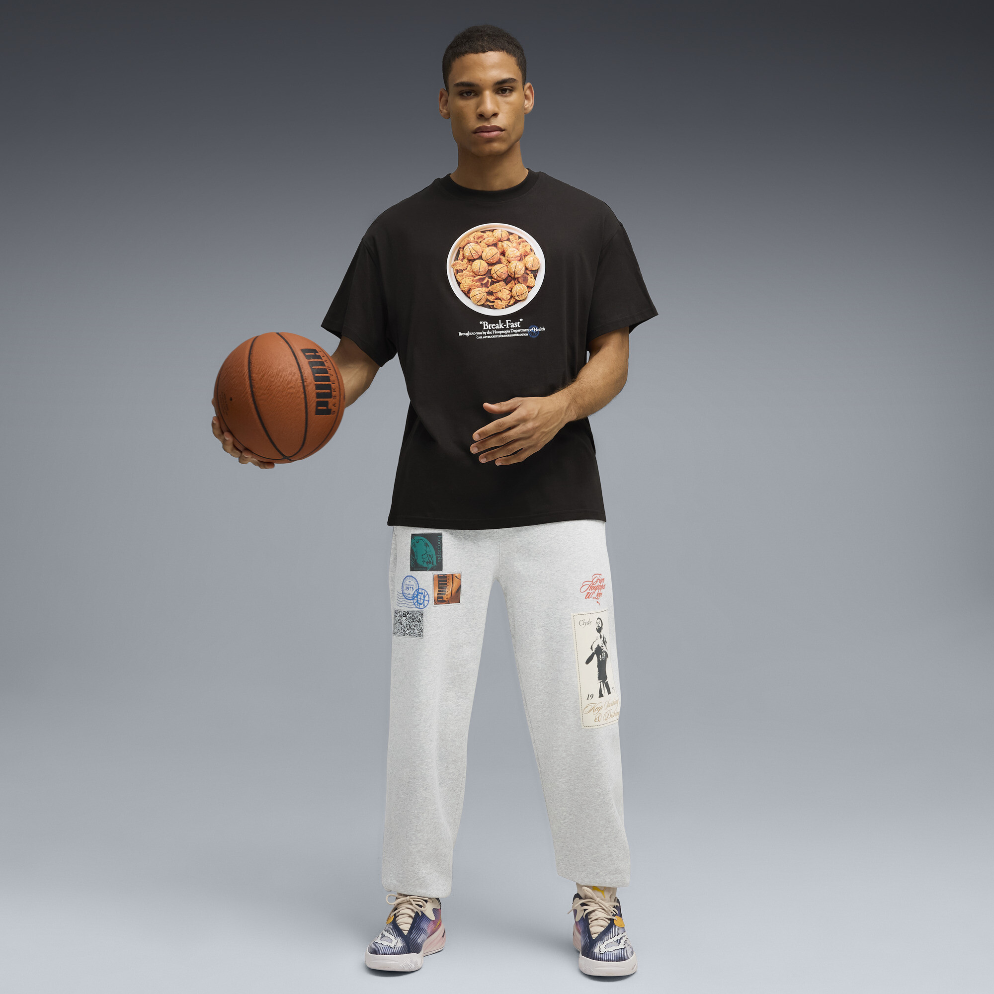 PUMA Hooptopia Break Fast T-shirt voor Heren, Zwart, Maat 4XL thumbnail 4