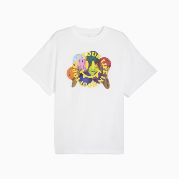 Hooptopia Is Life Tee Men, PUMA White, large-ZAF