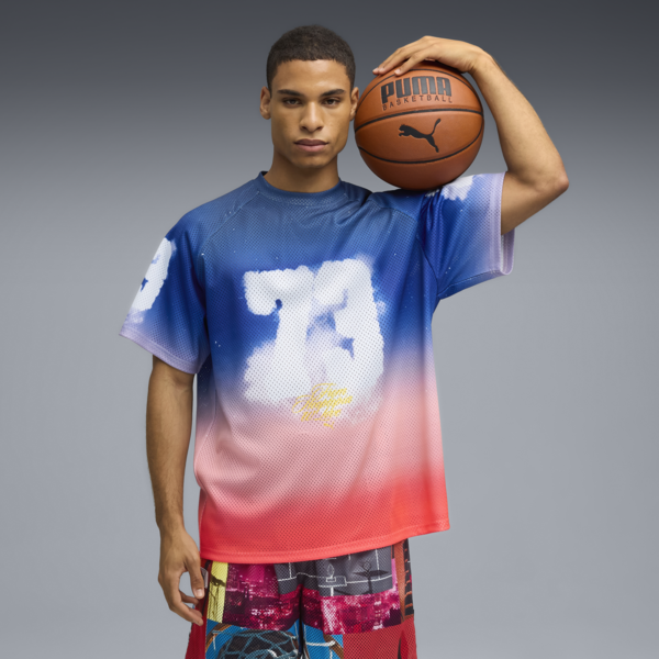 Hooptopia Sunset Hoops Jersey Men, Persian Blue-AOP, large-ZAF