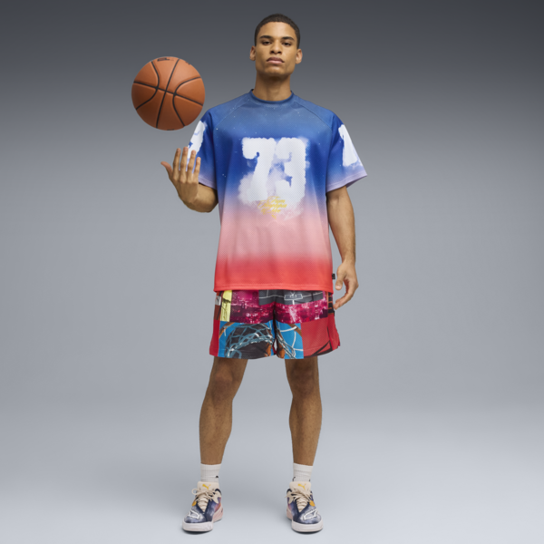 Hooptopia Sunset Hoops Jersey Men, Persian Blue-AOP, large-ZAF