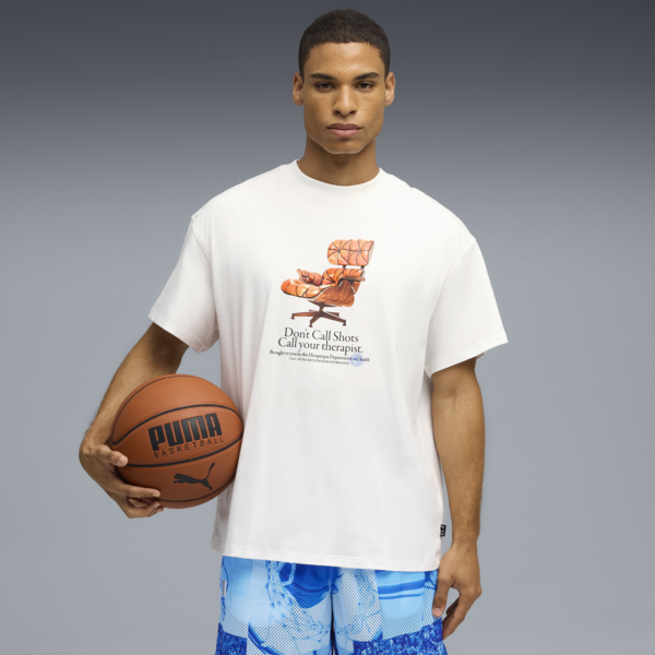 Hooptopia Hooptopian Health Tee Men, PUMA White, large-ZAF