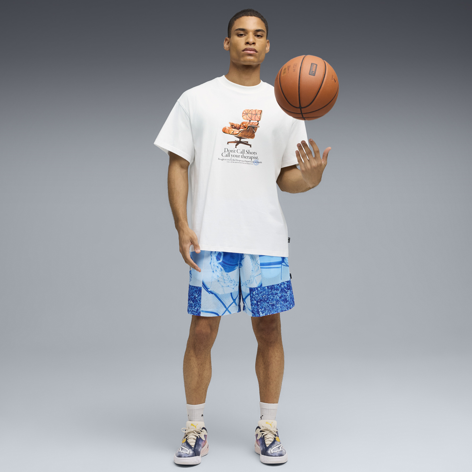 PUMA Hooptopia Hooptopian Health T-shirt voor Heren, Wit, Maat XXL thumbnail 4